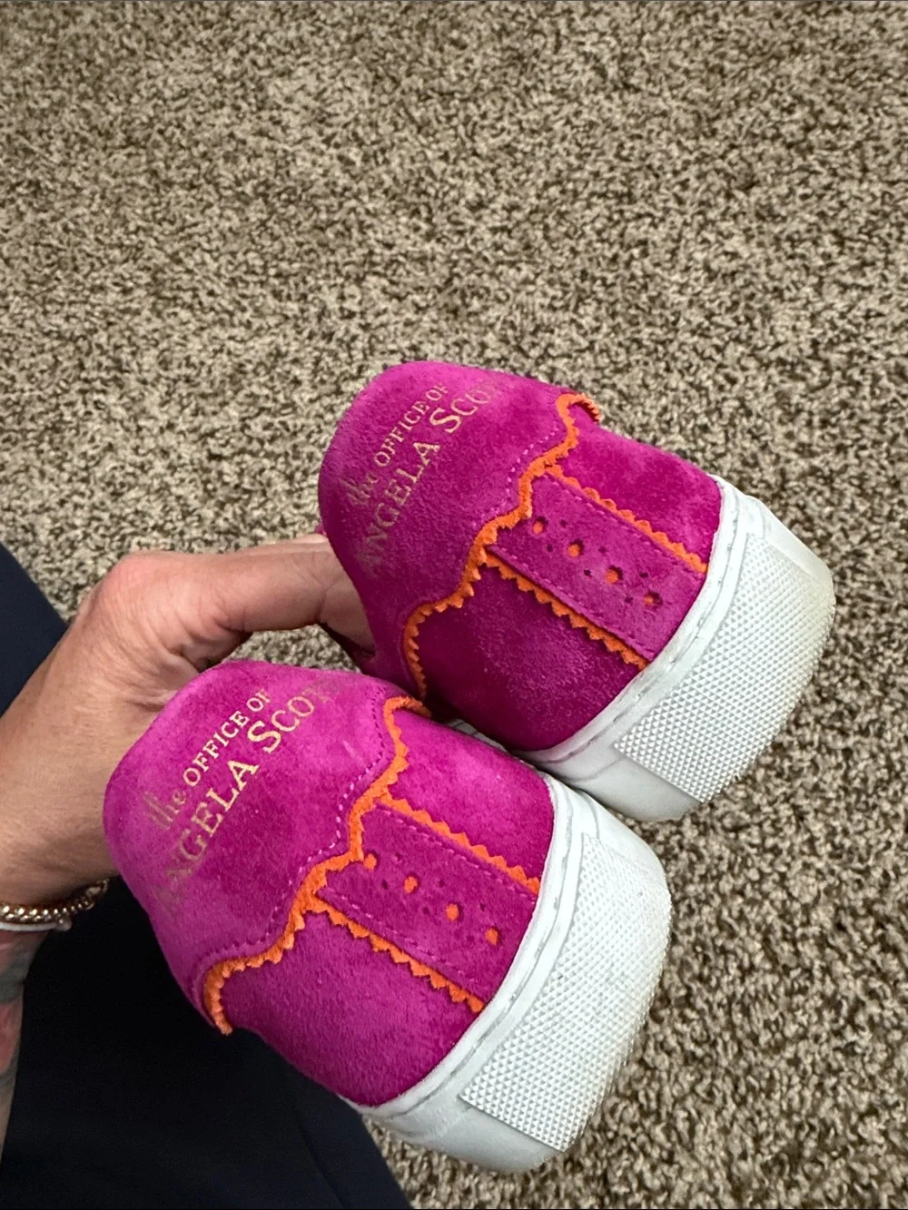 Magenta Suede Slip-On Sneakers - Women